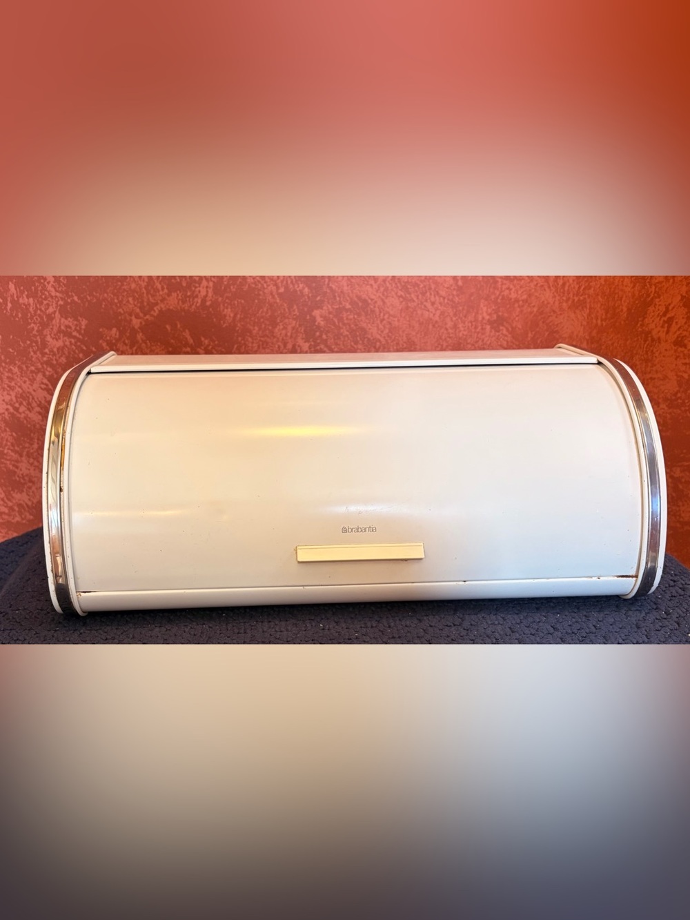Brabantia Bread Box Metal Roll Top Door, White - Bread Keeper Vintage Belgium